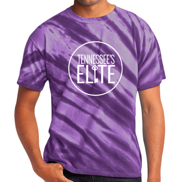 TN Elite Circle- Tiger Stripe Tie Dye Tee Thumbnail
